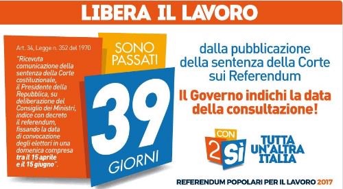 Piacenza, Referendum Lavoro: Cgil alla Prefettura: "Voto lo stesso giorno delle amministrative"