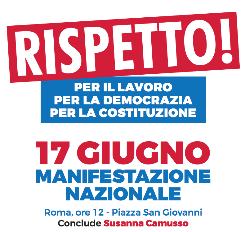 SCHIAFFO ALLA DEMOCRAZIA! Firma l'appello #voucher e #precarietà e il 17 giugno PRENOTA UN POSTO per la grande manifestazione a ROMA&nbsp;